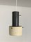 Modernist Pendant Lamp in Grey-White Perforated Sheet Metal & Brass, Denmark, 1950s 15