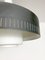 Modernist Pendant Lamp in Opaline Glass & Grey Metal, Denmark, 1950s 16