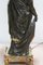Antike Bronze Lampe mit Frauenfigur, 1900er 17