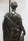 Antike Bronze Lampe mit Frauenfigur, 1900er 16