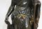 Antike Bronze Lampe mit Frauenfigur, 1900er 6