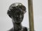 Lampada antica in bronzo con figura femminile, inizio XX secolo, Immagine 4