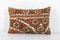 Faded Brown Suzani Embroidery Pillow, Uzbekistan 1