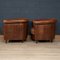 20th Century Dutch Sheepskin Leather Club Chairs, Set of 2, Image 5