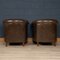 20th Century Dutch Sheepskin Leather Club Chairs, Set of 2 4