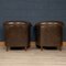 20th Century Dutch Sheepskin Leather Club Chairs, Set of 2, Image 4