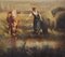 Land Landschaft, französische Schule - italienisches Öl auf Leinwand Gemälde 4