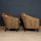 20th Century Dutch Sheepskin Leather Club Chairs, Set of 2 5