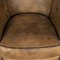 20th Century Dutch Sheepskin Leather Club Chairs, Set of 2 10