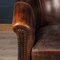 20 Century Oversized Dutch Sheepskin Leather Club Chairs, Set of 2, Image 9
