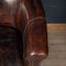 20 Century Oversized Dutch Sheepskin Leather Club Chairs, Set of 2, Image 17