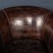 20 Century Oversized Dutch Sheepskin Leather Club Chairs, Set of 2 19