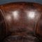 20 Century Oversized Dutch Sheepskin Leather Club Chairs, Set of 2 13