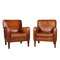 20th Century Dutch Leather Club Chairs, Set of 2 1
