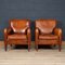 20th Century Dutch Leather Club Chairs, Set of 2 5
