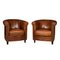 20th Century Dutch Leather Club Chairs, Set of 2 1