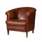 20th Century Dutch Leather Tub Chair, Image 1