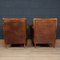 20t Century Dutch Leather Club Chairs, Set of 2 3
