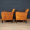 20th Century Dutch Sheepskin Leather Club Chairs, Set of 2, Image 2