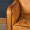 20th Century Dutch Sheepskin Leather Club Chairs, Set of 2 8