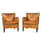 20th Century Dutch Sheepskin Leather Club Chairs, Set of 2, Image 1