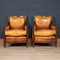 20 Century Dutch Sheepskin Leather Club Chairs, Set of 2, Image 2