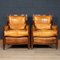 20 Century Dutch Sheepskin Leather Club Chairs, Set of 2 5