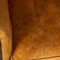 20th Century English Sheepskin Leather Wingback Armchair 11