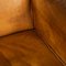 20th Century English Sheepskin Leather Wingback Armchair 14