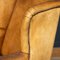 20th Century English Sheepskin Leather Wingback Armchair, Image 24