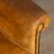 20th Century English Sheepskin Leather Wingback Armchair, Image 17