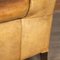 20th Century English Sheepskin Leather Wingback Armchair 25