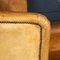 20th Century English Sheepskin Leather Wingback Armchair 6