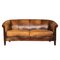 20th Century Dutch Two Seater Sheepskin Leather Sofa 1