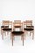 Restaurierte skandinavische Stühle aus Nussholz, 1960er, 6er Set 4