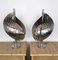 Lampade da tavolo a spirale in metallo di Henri Mathieu, Francia, anni '70, set di 2, Immagine 1