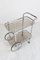 Chrome Rolling Trolley With Glass Inlays, Image 2