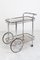 Chrome Rolling Trolley With Glass Inlays, Image 1