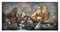 Batalla naval, pintura escolar inglesa, óleo sobre lienzo, enmarcado, Imagen 2