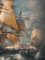 Batalla naval, pintura escolar inglesa, óleo sobre lienzo, enmarcado, Imagen 6
