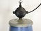 Large Blue Painted Industrial Factory Lamp from Elektrosvit, 1960s 4