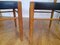 Scandinavian Oak and Leather Chairs, Set of 4, Image 5