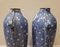 Vases en Céramique Bleue et Blanche par Franz Anton Mehlem, Allemagne, Set de 2 5