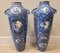 German White and Blue Ceramic Vases in the Style of Royal Bonn by Franz Anton Mehlem, Set of 2 3