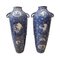 Vases en Céramique Bleue et Blanche par Franz Anton Mehlem, Allemagne, Set de 2 1