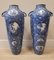 Vases en Céramique Bleue et Blanche par Franz Anton Mehlem, Allemagne, Set de 2 4