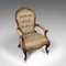 Antique Walnut Salon Armchair, English, 1840s, Image 6