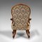 Antique Walnut Salon Armchair, English, 1840s 5