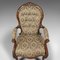 Antique Walnut Salon Armchair, English, 1840s 7