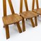 Chaises S45 par Pierre Chapo, 1980s, Set de 5 6